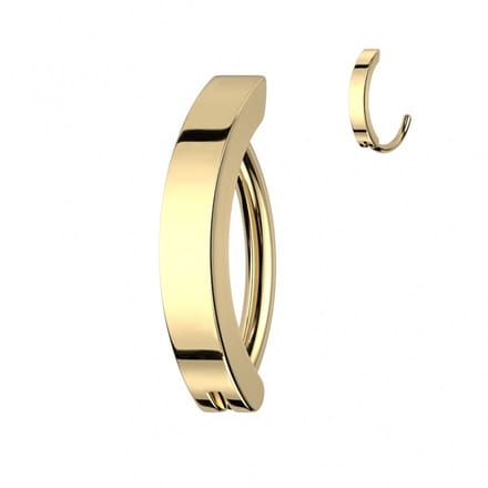Piercing PVD ovaal strak design 1.6x10 - goud - LMPiercings