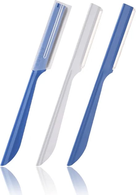 INTER-ESQUE Wenkbrauw Mesje - Dermaplaning - 3 Stuks - Blauw/Wit