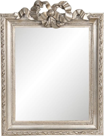 Clayre & Eef Spiegel 25x34 cm Zilverkleurig Hout