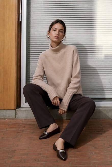 Viscose seamless dyed pullover NB2275 | Camel - Camel / S
