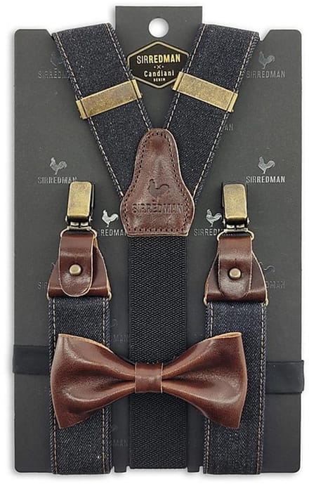 Sir Redman - Bretels met strik - bretels combi pack Sturdy Stewart - blauw / bruin