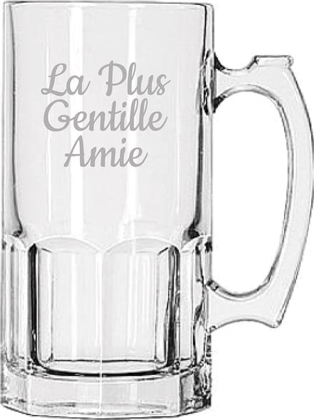 Bierpul gegraveerd - 1ltr - La Plus Gentille Amie