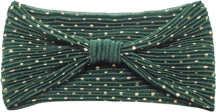 Emilie collection – Haarband – Groen – Gouden Stipjes – Elegant & Comfortabel