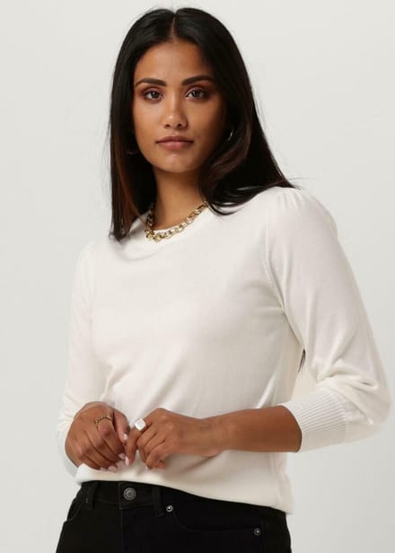 Minus Mersin Knit Tee Tops & T-shirts Dames - Shirt - Gebroken wit - Maat S