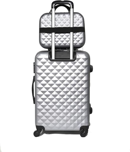 Middelgrote Reiskoffer 65 cm met Bijpassende Make-up Tas