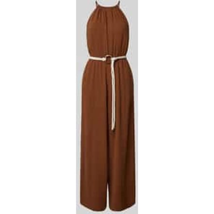 Jumpsuit van viscosemix met riem