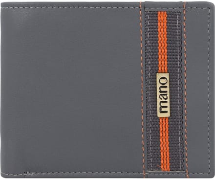 mano Don Leonardo RFID Leren Portemonnee 11,5 cm - Jongens - Horizontaal - grau