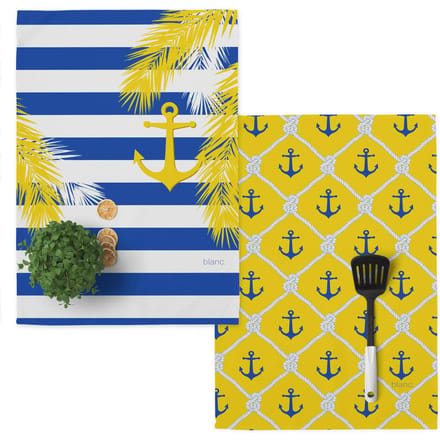 Set van 2 theedoeken Sail | Blanc