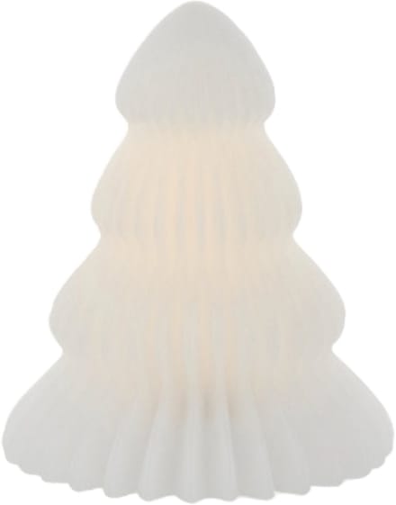 Sirius Kerstboom Claire - Wit - 16cm - Lichtdecoratie figuur - Wax - LED - Batterij