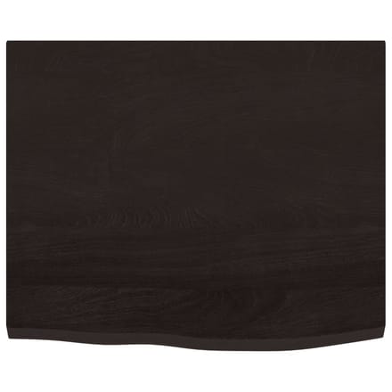 vidaXL - Tafelblad - 60x50x2 - cm - behandeld - massief - eikenhout - donkerbruin