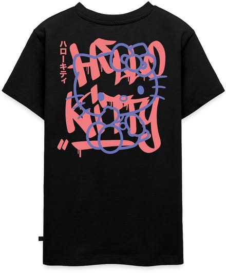 Hello Kitty Met Graffiti-Stijl Lettertype Premium T-Shirt Tiener