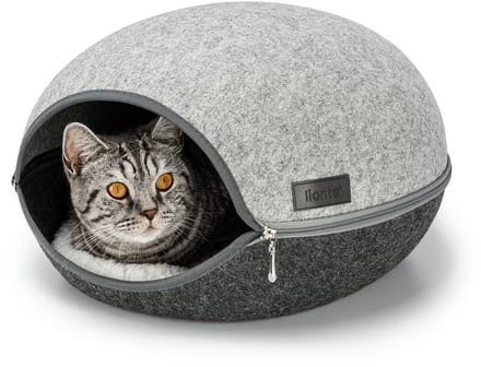 lionto Kattenhol van vilt met kussen, comfort & veiligheid, girjs