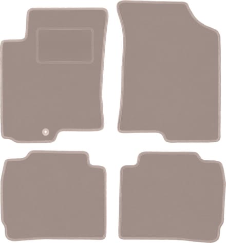 Beige velours matten voor: Hyundai Accent MC hatchback, sedan (2005-2011)