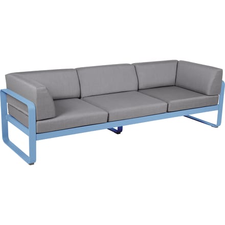 Fermob BELLEVIE club sofa 3 zits - E1 Maya blauw - 79 Flanelgrijs