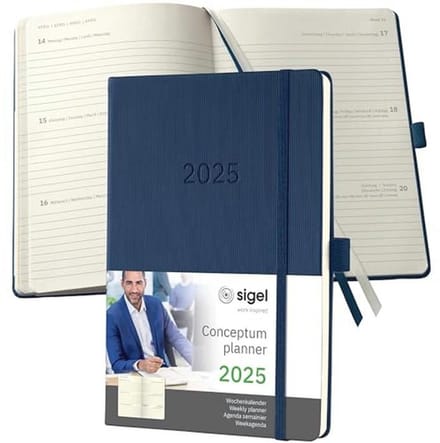 Wochenkalender 2025 A5 - Donkerblauw