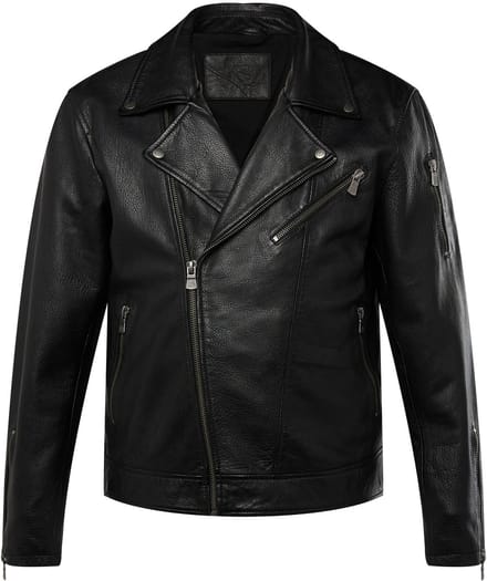 JP 1880 - Heren - Bikerjack leer het fijnste lamsnappa - Zwart - Maat XL