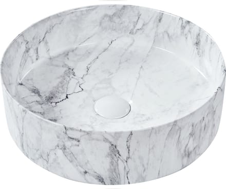 MANIS - Wastafel - Wit marmer - 40 cm - Keramiek