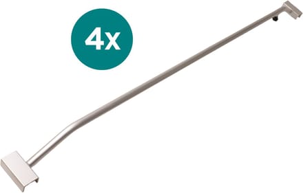 Set van 4 aluminium verstelbare afdekzeilbeugels - 135-215 cm