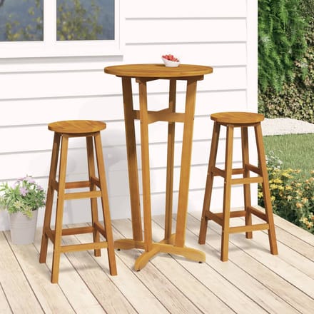 vidaXL - 3-delige - Barset - massief - acaciahout