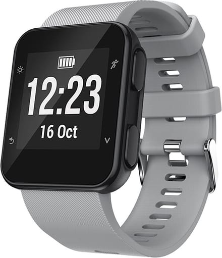 By Qubix - Siliconen bandje - Grijs - Geschikt voor Garmin Forerunner 35 / 30