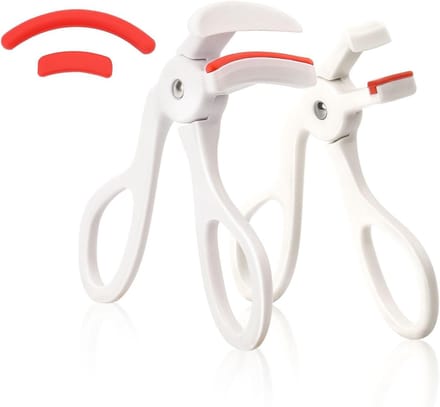 Professionele Wimperkruller Set met 2 Siliconen Vervangpads, Comfortabele Grip en 24-Uur Wimperkrul Effect