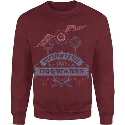 Harry Potter Quidditch At Hogwarts Sweatshirt - Burgundy - XXL