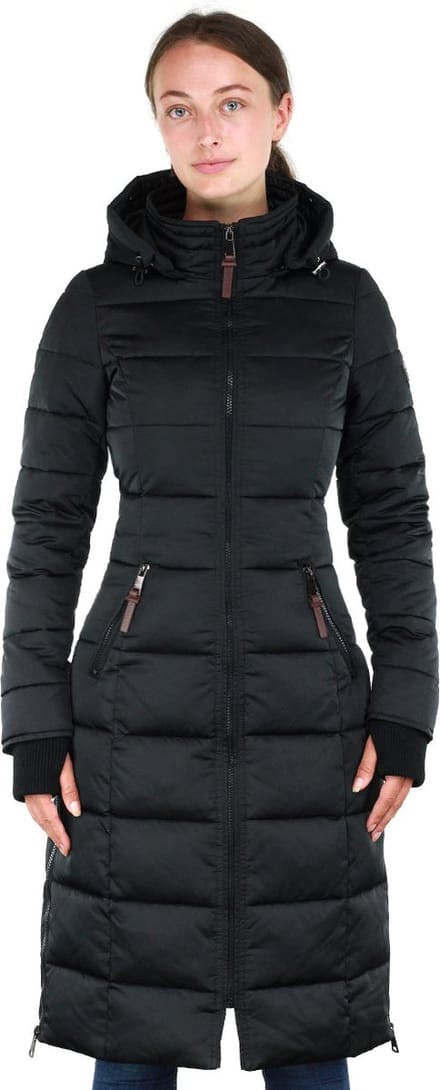 Versano Chloe Dames Lange Winterjas S - Zwart