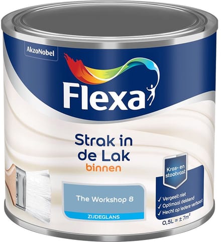 Flexa - Strak In De Lak Binnenlak Zijdeglans - The Workshop 8 - Mengverf - 500 Ml