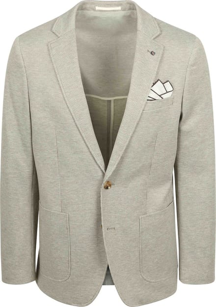 Suitable Colbert Fame Houndstooth Olive - Maat 46 - Heren blazer