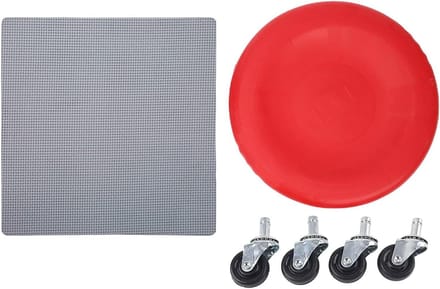 Buikspierwiel - Fitnesswiel - Core Training - Multidirectionele Beweging - 29x8cm - Rood en Blauw