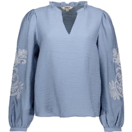 ONLY - ONLNEW MALOU L/S EMB TOP WVN CS Dames Top