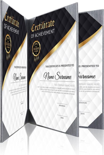 Goodline® - Presentatiemap / Showmap - 4x A4 - Houtpatroon Grijze