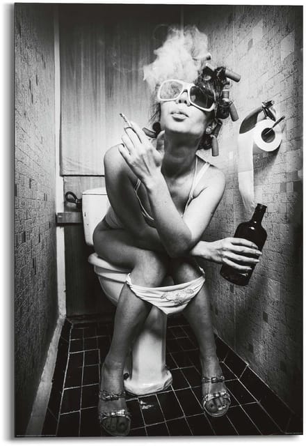Schilderij Toiletzaken - 90 x 60 - Hout - REINDERS