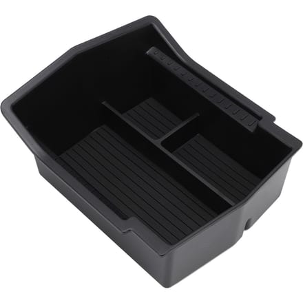 Middenconsole Organizer Bak 2 Verwijderbare Rubberen Matten Antislip Armsteun Opbergdoos Bak voor black