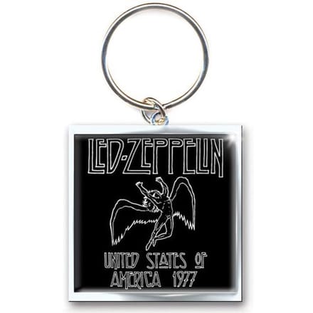 Led Zeppelin - 1977 USA Tour Sleutelhanger - Zwart
