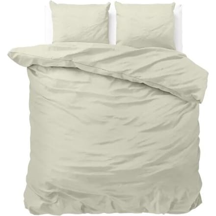 Zensation Satin Point - Dekbedovertrek - Eenpersoons - 140x200/220 + 1 kussensloop 60x70 - Creme