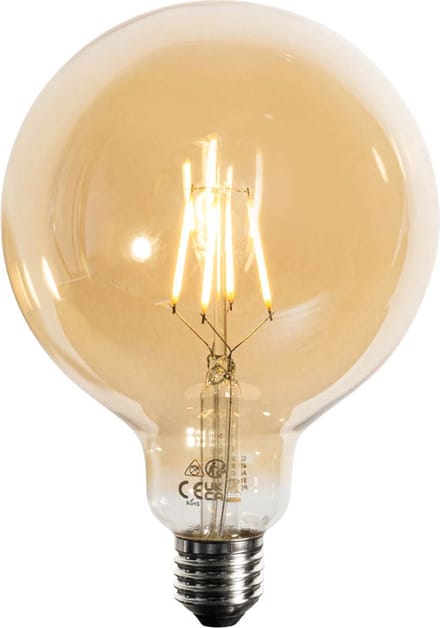 LUEDD E27 dimbare LED goud G125 5W 450 lm 3000K