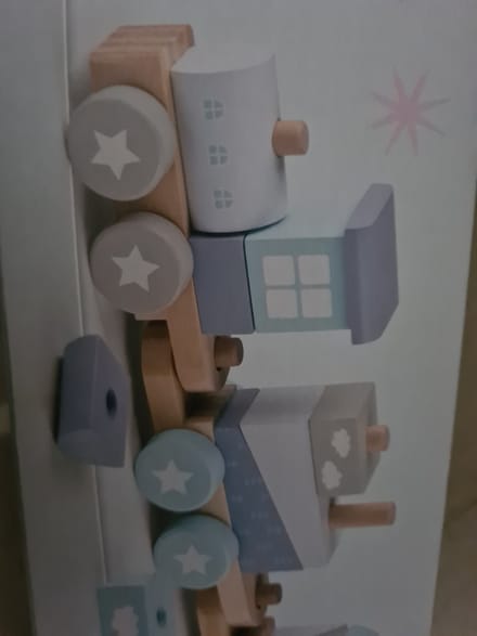 Playtive Houten trein Blauw 40cm