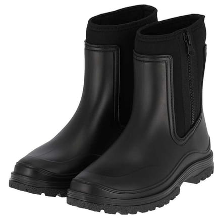 Regenlaarzen dames - Ritssluiting - Zwart - Zwart / 39