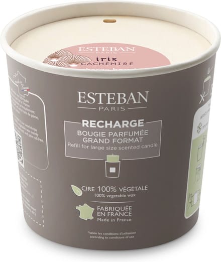Esteban Classic Iris Cachemire Navulling Geurkaars 450gr