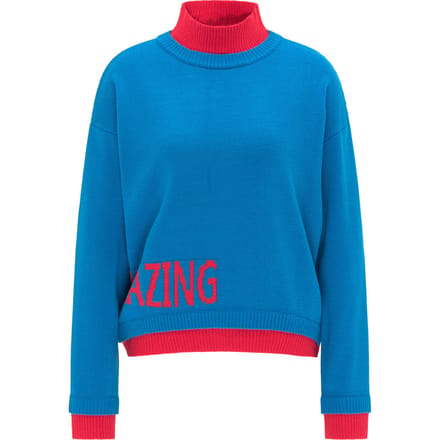 Mymo Fijn gebreide trui Dames klassiek blauw