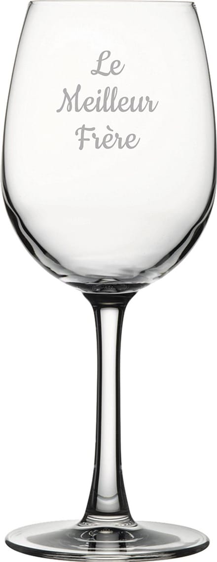 Witte wijnglas gegraveerd - 36cl - Le Meilleur Frère