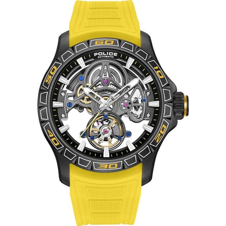 Police PEWGR0097805 - Horloge - Siliconen - Heldergeel - 52 mm