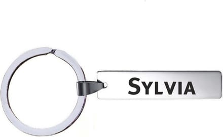 Sleutelhanger Met Naam - Sylvia - RVS