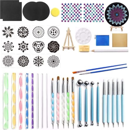 Dotting Tools Mandala set - inclusief Sjabloon - 43 onderdelen