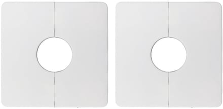 Dailygoods - 2 Stuks Decoratieve Buisplaatafdekkingen van ABS-Kunststof in Wit