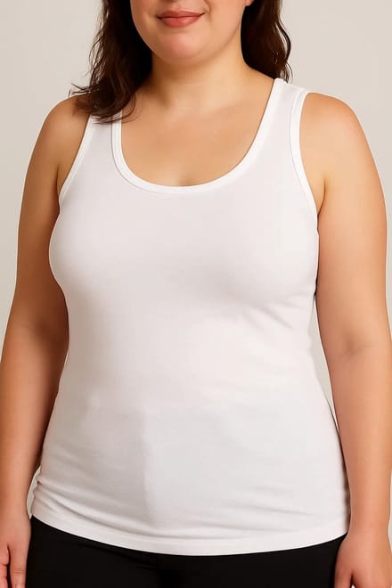 Beeren Dames Comfort XL hemd - Grote maten - Dames singlet - wit, zwart - 50