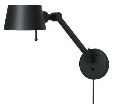 Wandlamp - verstelbaar - zwart - hoogte 40 reikwijdte max 62