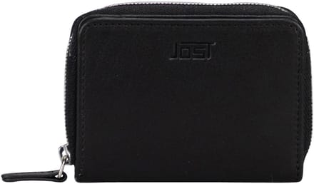 JOST Leren portemonnee Odense Zip Wallet Black zwart