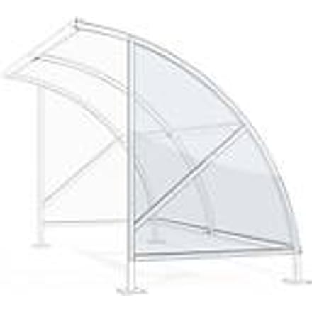 Zijwand voor luifelsysteem model Bamberg transparant B 2040/4080 mm, rechts, polycarbonaat